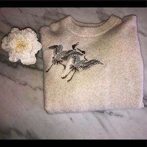 Long sleeve embroidered sweatshirt